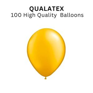 5 Inches Qualatex Gold 100 Balloons Wedding Party Graduation Event